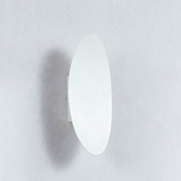 Lámpara de Aplique de Pared Impermeable LED para Exterior de Aluminio de Forma Oval Simple y Plana 