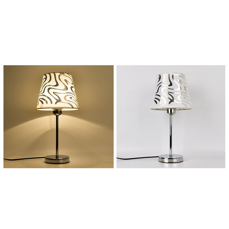 Lampe de table européenne rétro en tissu à 1 lumière 