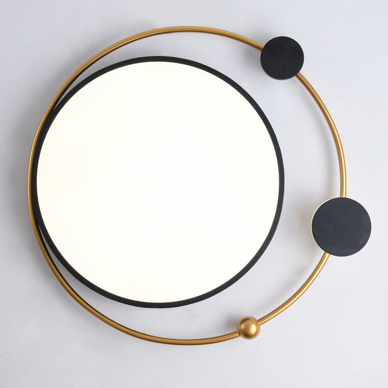 Moderne Luxus Eisen Kreis Ring Acryl Schirm LED Deckenleuchte für Wohnzimmer 