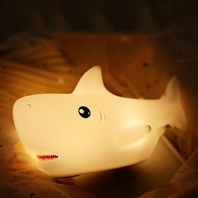Creative Ocean Shark Silicone USB LED Night Light Table Lamp