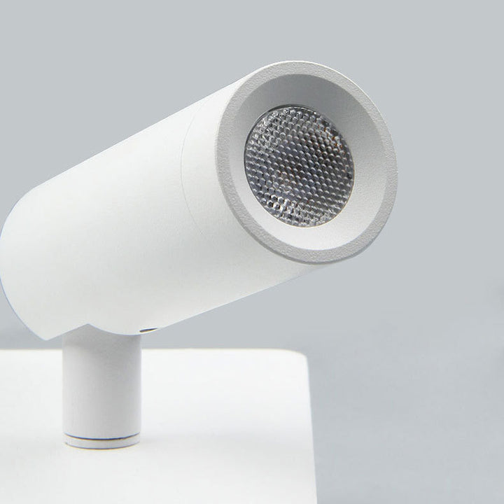 Moderne minimalistische quadratische LED-Wandleuchte aus Aluminium mit flachem Spot für Wohnzimmer &amp; Schlafzimmer 