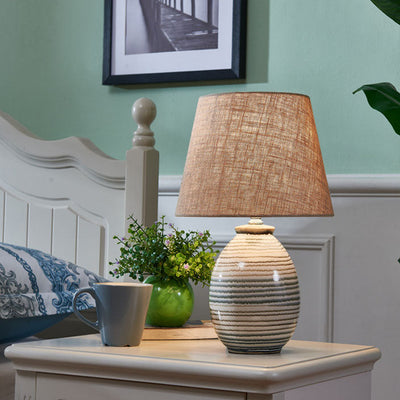 Modern Vintage Minimal Ceramic Hardware 1-Light Table Lamp