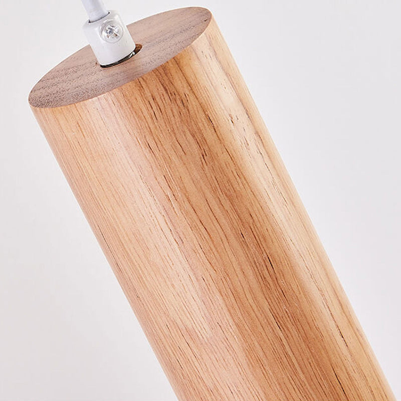 Nordic Minimalist Solid Wood Cylinder Column LED Wall Sconce Lamp