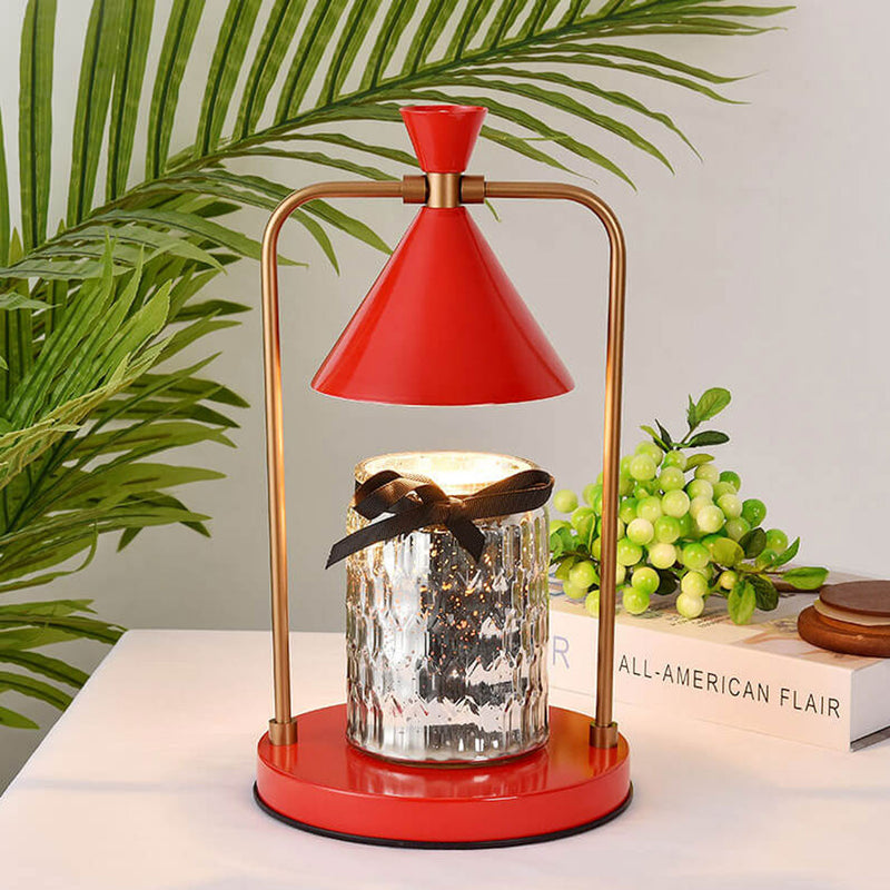 European Luxury Metal Cone Shade 1-Light Melting Wax Table Lamp