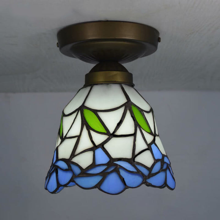 Traditional European Tiffany 1-Light Wall Sconce Lamp For Bedroom