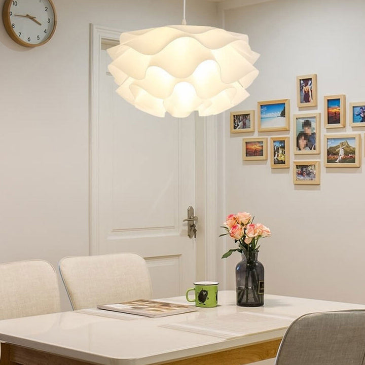 Modern Minimalist Iron Acrylic Floral Petal 1-Light Pendant Light for Living Room