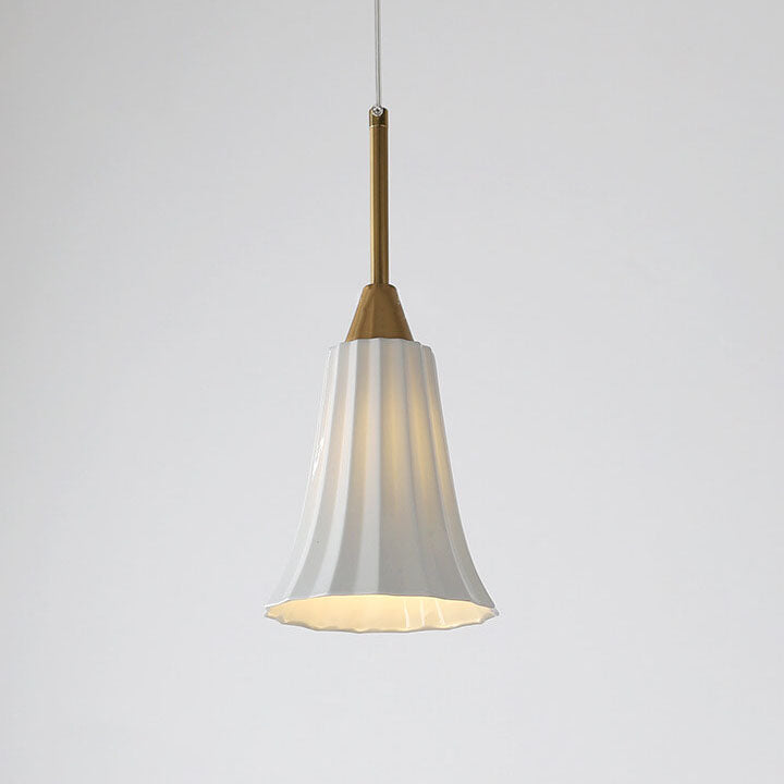 Lámpara colgante de 1 luz con textura cerámica minimalista moderna 