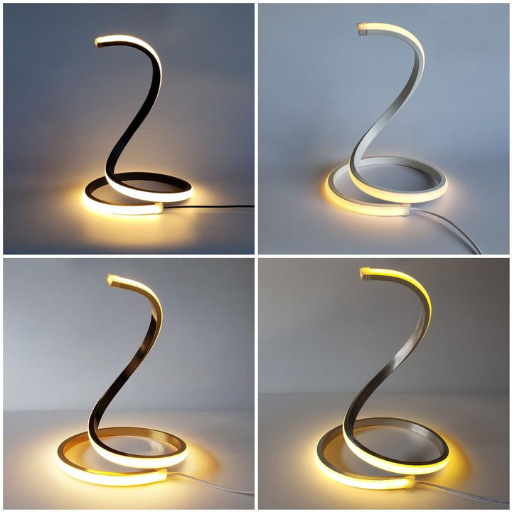 Lampe de table à LED en forme de serpent créatif moderne avec variation de l&