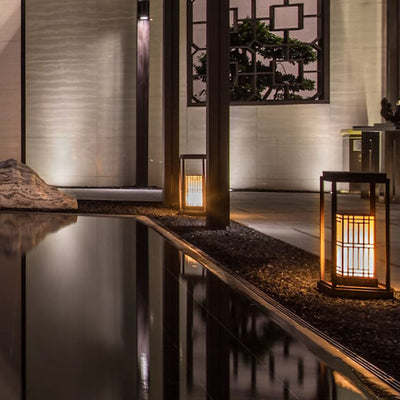 ضوء حديقة خارجي مقاوم للماء من الستانلس ستيل الرخام الشمسي LED بتصميم عصري رجعي 