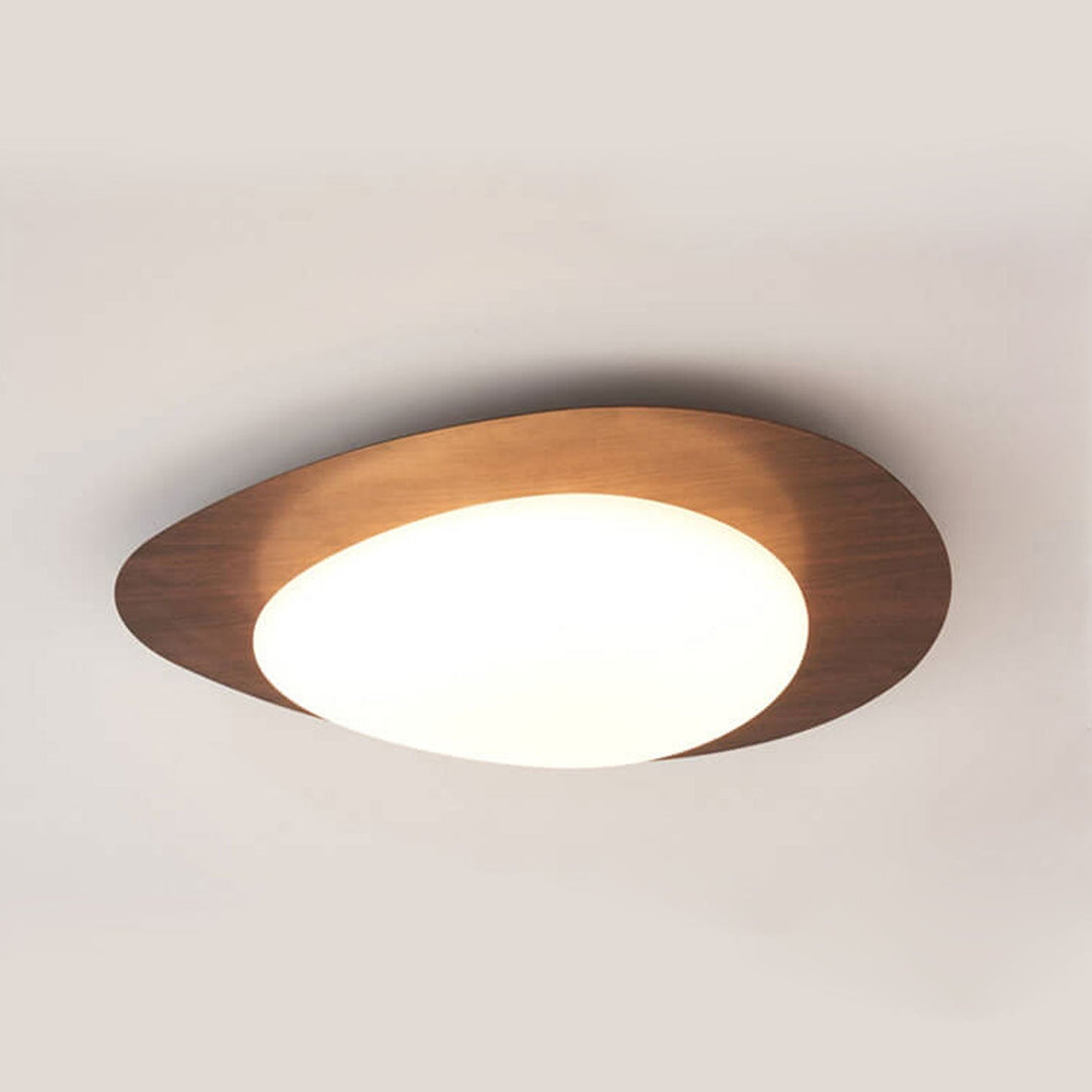 Nordic Eisen Holzmaserung Kiesel LED Deckenleuchte mit bündigem Abschluss 