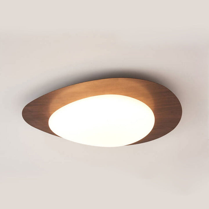 Nordic Eisen Holzmaserung Kiesel LED Deckenleuchte mit bündigem Abschluss 