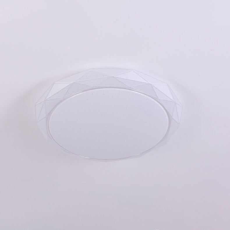 Modern Simple Round Diamond Acrylic LED Flush Mount Ceiling Light