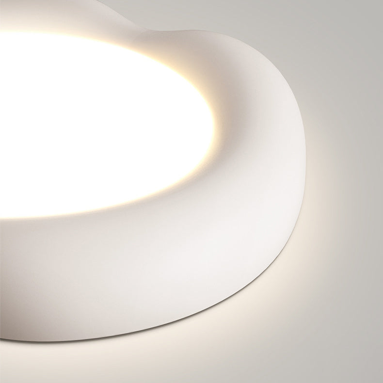 Modern Minimalist Apple Shape Solid Color LED Flush Mount Ceiling Light