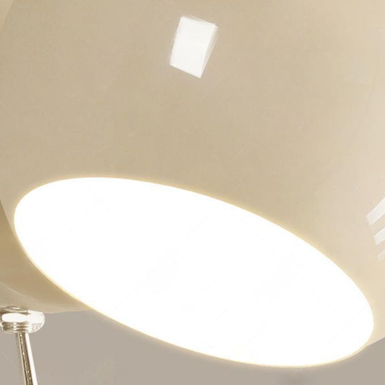 Moderne minimalistische cremefarbene runde Wandleuchte aus Eisen und Aluminium mit 1 Licht für Schlafzimmer 