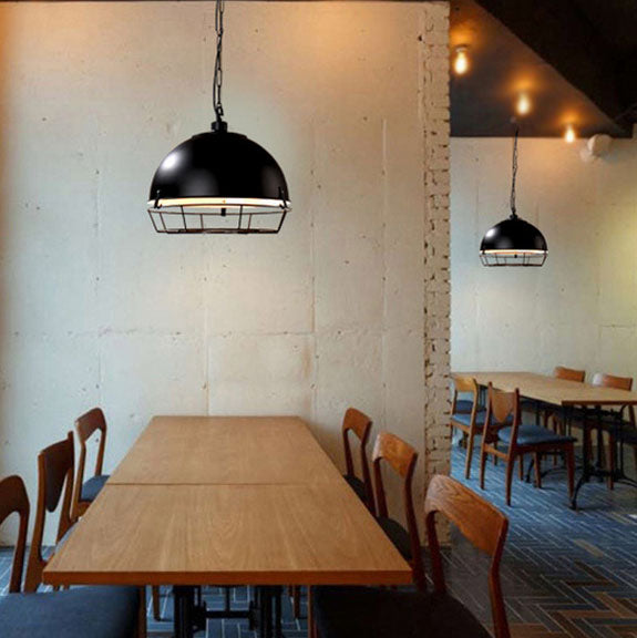 Industrial Vintage Pot Lid Mesh Iron 1-Light Pendant Light