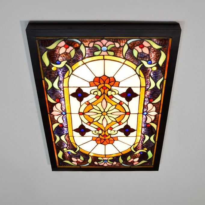 European Tiffany Stained Glass LED Mural Wall Sconce Lamp