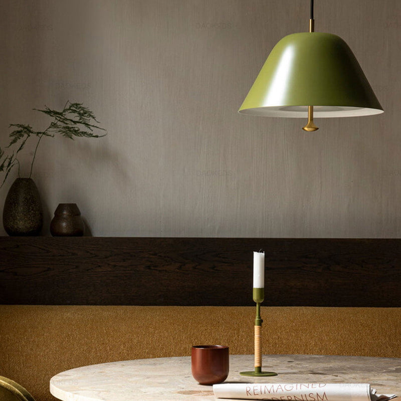 Danish Minimalist Cone Iron Acrylic 1-Light Pendant Light