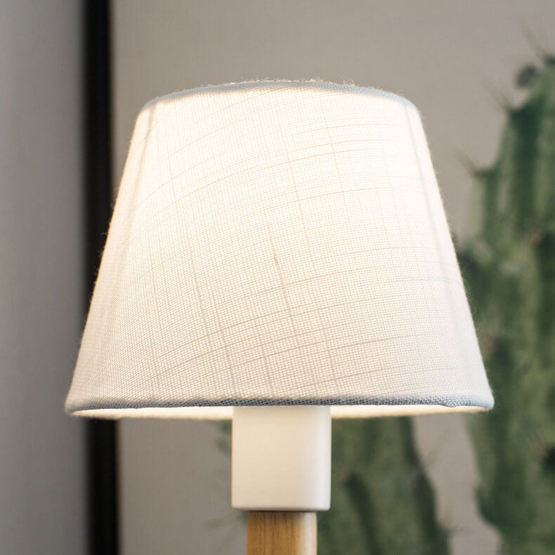 Modern Nordic Wooden Tubular 1-Light Wall Sconce Lamp