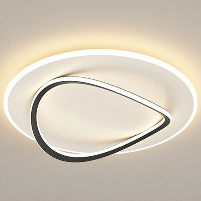 Nordic Minimalist Round Oval LED Flush Mount Ceiling Light