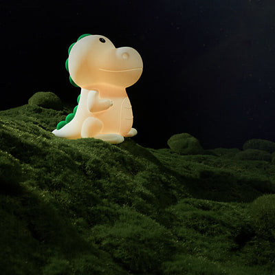 Lámpara de Mesa LED de Noche de Silicona con Dinosaurio de Dibujos Animados 