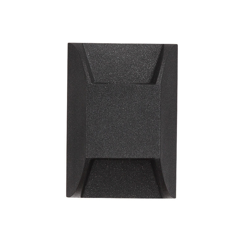 Lampe murale LED moderne minimaliste extérieure étanche carrée avec éclairage vers le haut et vers le bas 