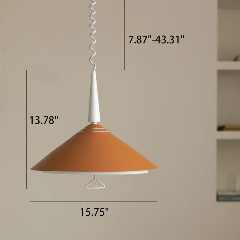 Industrial Iron Vintage Triangular Cone Design 2-Light Pendant Light