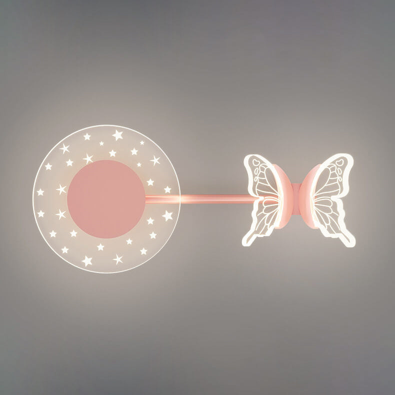 Lámpara de Aplique de Pared LED con Diseño de Mariposa Estrella Moderna Creativa de Acrílico 