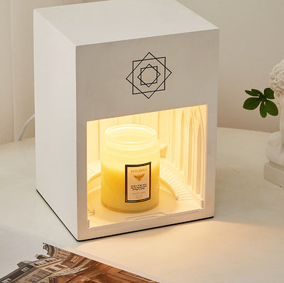 Modern Minimalist Square Resin 1-Light Melting Wax Table Lamp