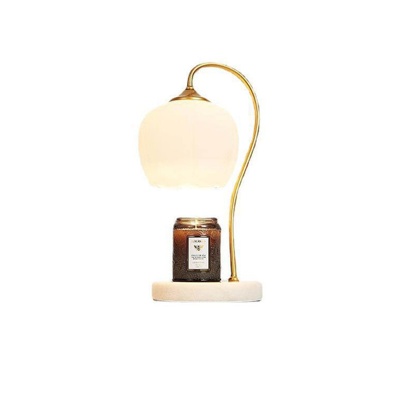 Modern Petal Marble Melting Wax 2-Light Table Lamp
