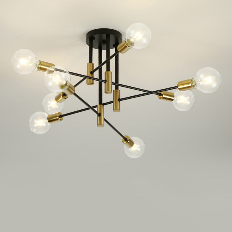 Lámpara de Araña de Isla de 4/6/8 Luces de Hierro Minimalista Nórdico 