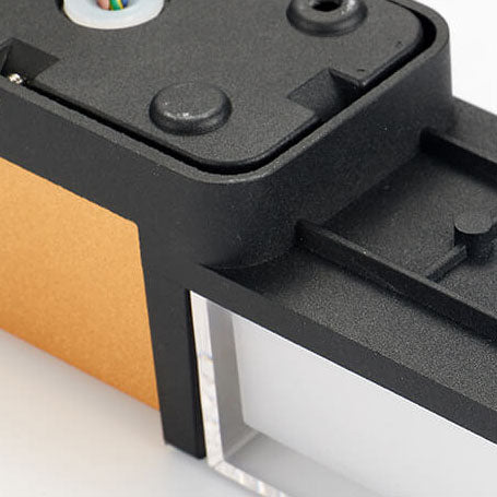 Minimalistische wasserdichte einzeilige rechteckige LED-Wandleuchte für den Außenbereich 
