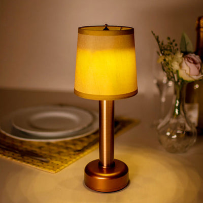 Vintage Linen Iron LED Rechargeable Table Lamp