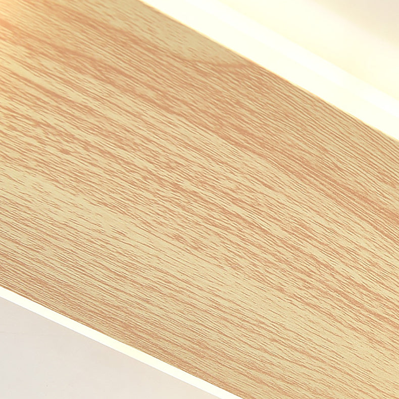 ضوء السقف LED المثبت على السطح بتصميم حلقي هندسي وحبيبات خشبية تقليدية صينية مزيفة لغرفة المعيشة 