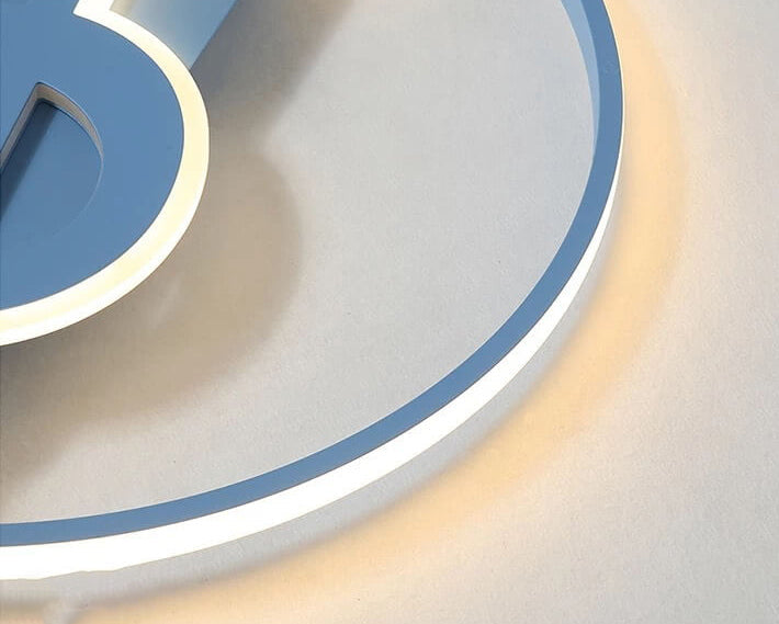Plafonnier LED encastré avec notes de musique créatives nordiques 