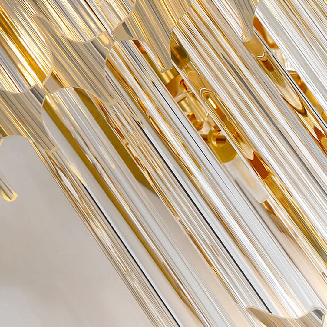Applique Murale Moderne de Luxe en Cristal à Quatre Couches avec 4 Lumières 
