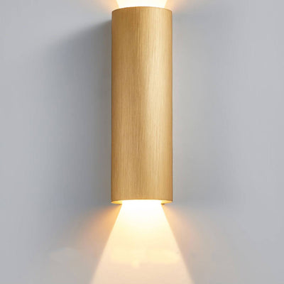 Moderne minimalistische zylindrische 1-flammige Wandleuchte aus Aluminium 