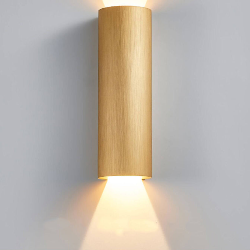 Modern Minimalist Aluminum Cylindrical LED Wall Sconce Lamp