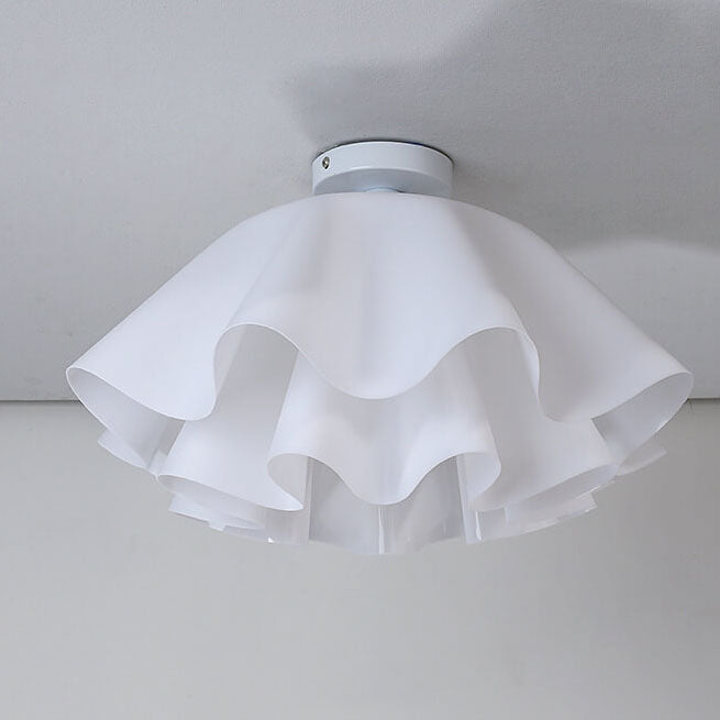 Modern Acrylic Scandinavian Style Petal 1-Light Flush Mount Light