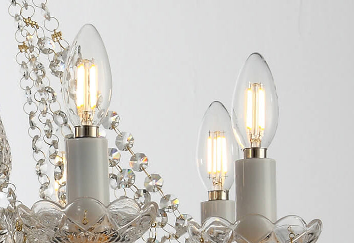 Lámpara de Araña de Cristal de Estilo Europeo Moderno con 8 Luces 