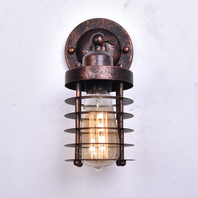 Northern Retro Industrial Wrought Iron 1-Light Wall Sconce Lamp