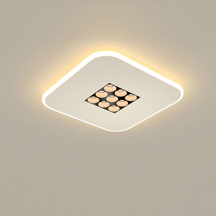 Modern Creative Spotlight Double Circle/Square Design LED Flush Mount Light