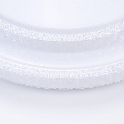 Plafonnier LED à montage encastré, rond, simple et moderne, double cristal 