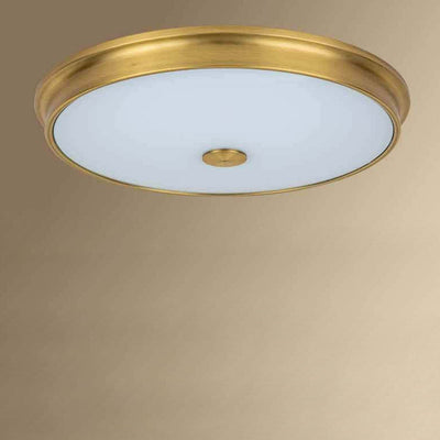 Vintage Luxury Round Glass LED Flush Mount Ceiling Light