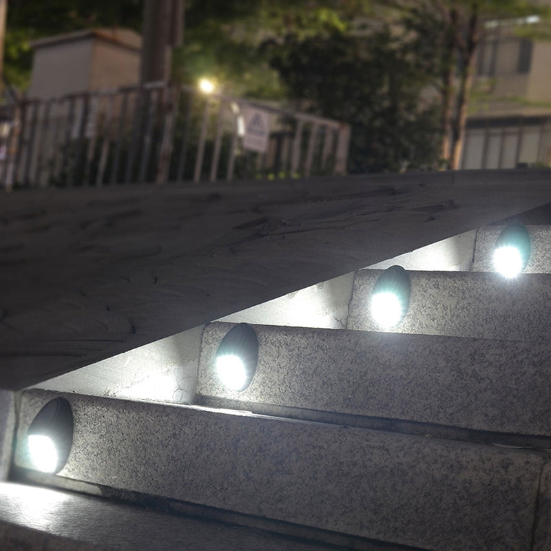 مصباح حائط حديث خارجي يعمل بالطاقة الشمسية LED بشكل بيضاوي للحديقة 