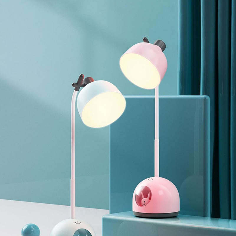 Lampe de bureau LED pour enfants avec chargement USB et dessin animé de poupée créative, soin des yeux pour la lecture 