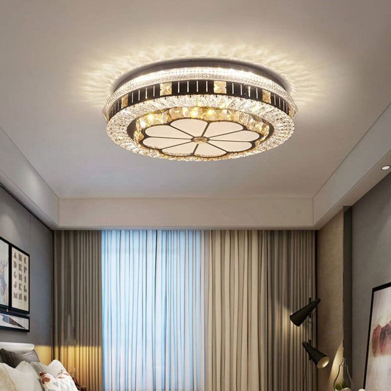 Nordic Light Luxury Round Design Multi-Style LED Flush Mount Light