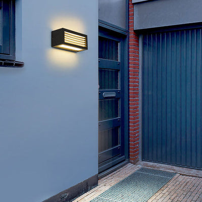 Modern Square Aluminum Waterproof Outdoor LED Garden Wall Sconce Lamp