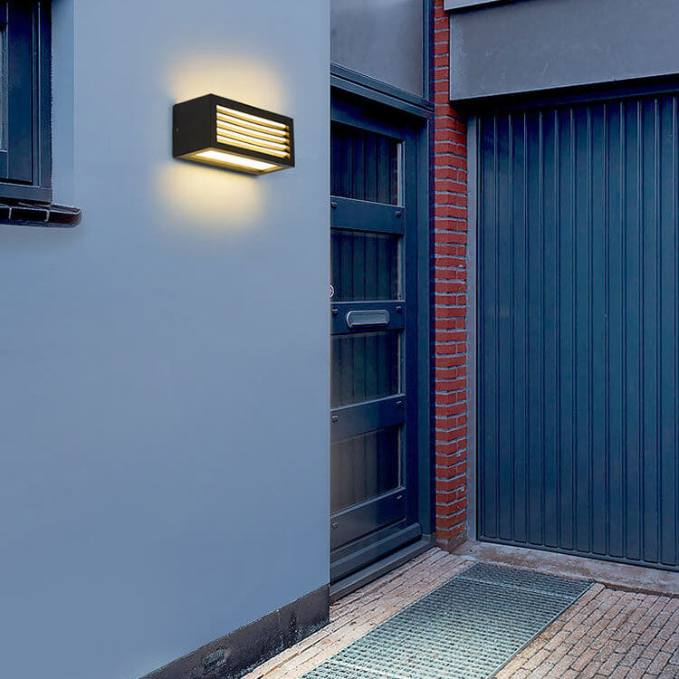 Moderne quadratische wasserdichte LED-Gartenwandleuchte aus Aluminium für den Außenbereich 