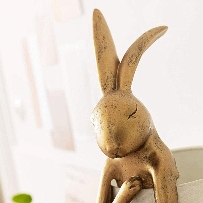 Nordic Apron Rabbit Resin 1-Light Table Lamp