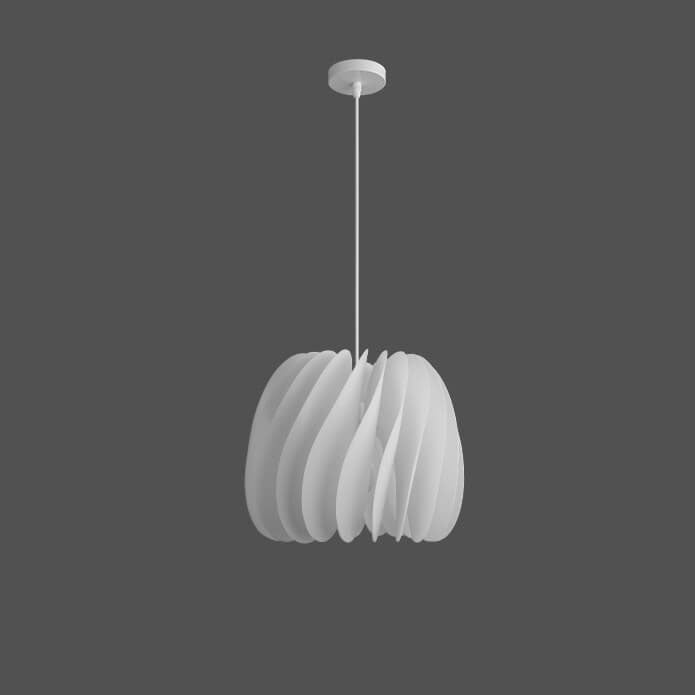 Modern Minimalist Pure White Iron Acrylic 1-Light Pendant Light
